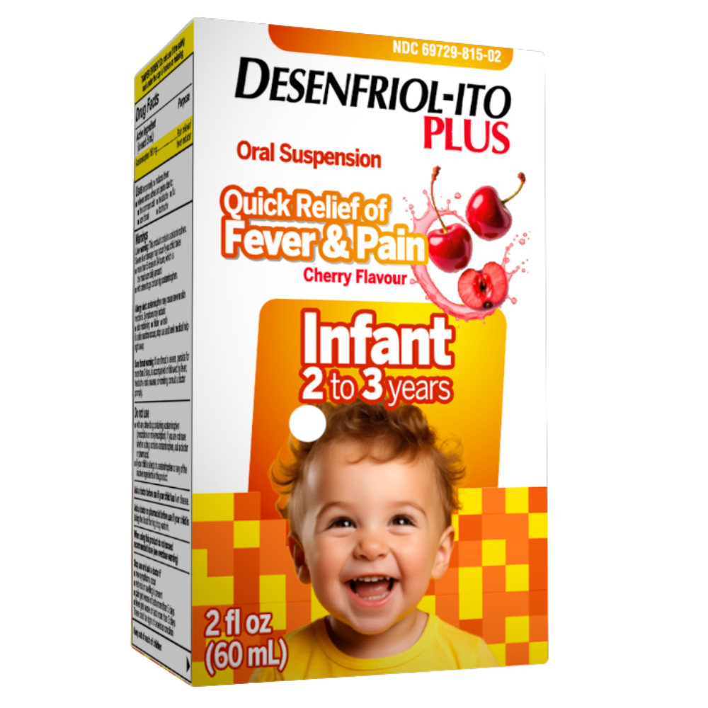 Desenfriol-ito Plus Infant Cherry Oral Suspension 2 fl oz, ages 2-3